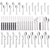 48pcs 430 Silverware Set With Steak Knives Service For 8, Stainless Steel Flatware Set, Mirror Polished Kitchen Accessories, Home Kitchen Party Eating Tableware Cutlery Set, Include Fork Knife Spoon Set