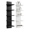 Tomnk 5-Tier Floating Wall Shelf, Wall Decor, Versatile Storage & Display, Sleek Space-Saving Display & Storage Rack, For Bedroom, Living Room, Office